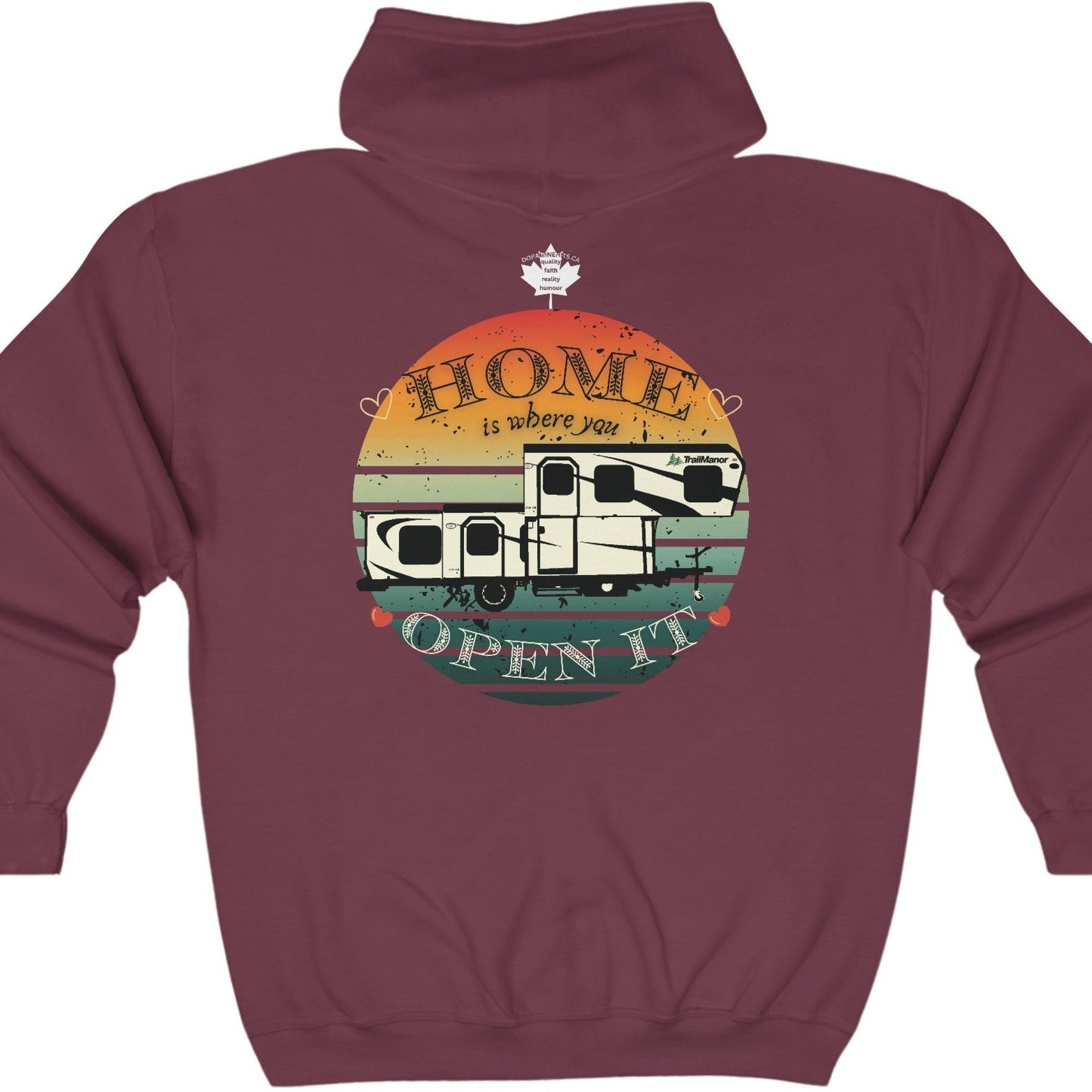 Home Is Where You Open It - TRAILMANOR - Unisex Heavy Blend™ Full Zip Hooded Sweatshirt - Zip-Up Hoodie