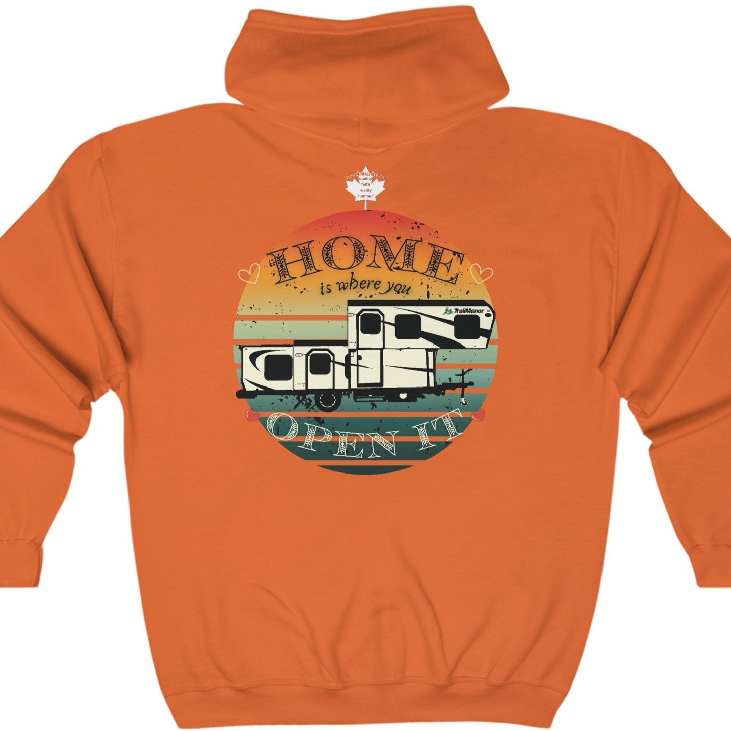 Home Is Where You Open It - TRAILMANOR - Unisex Heavy Blend™ Full Zip Hooded Sweatshirt - Zip-Up Hoodie