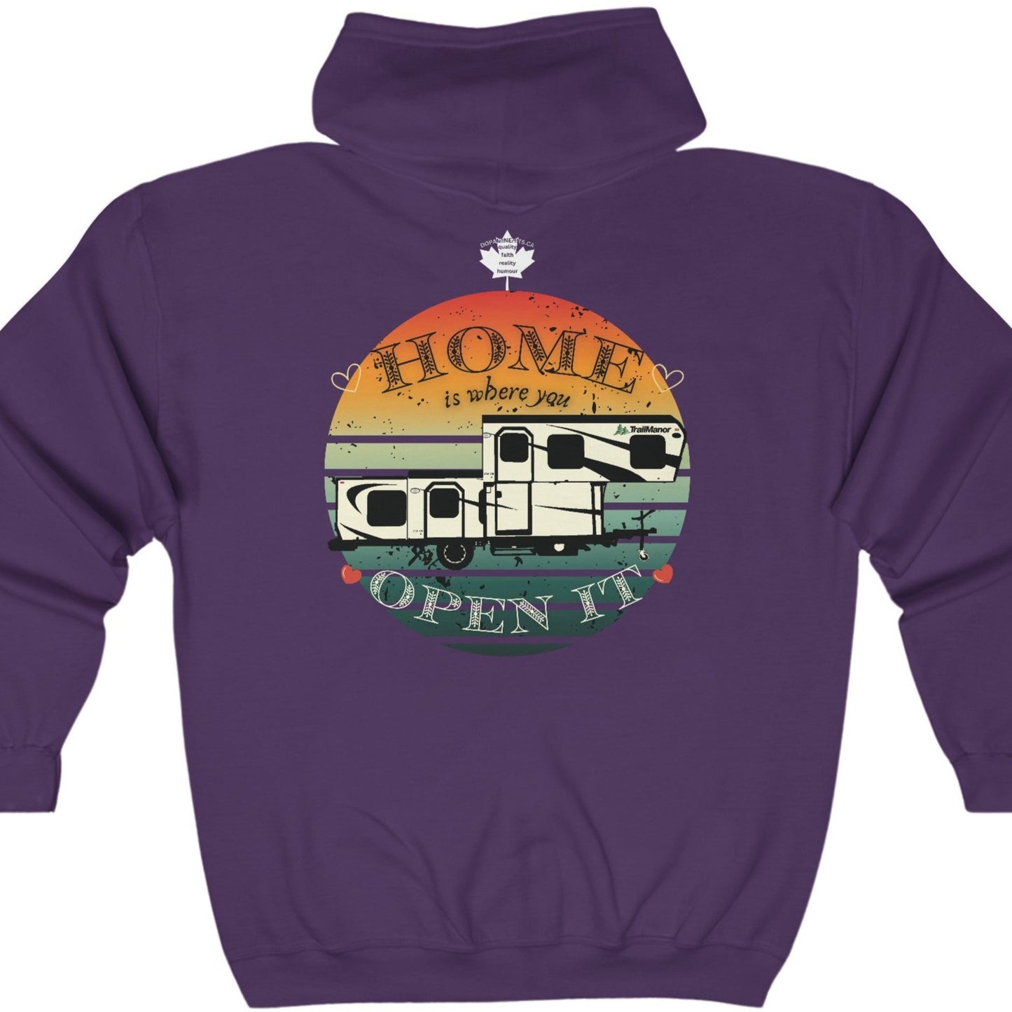 Home Is Where You Open It - TRAILMANOR - Unisex Heavy Blend™ Full Zip Hooded Sweatshirt - Zip-Up Hoodie