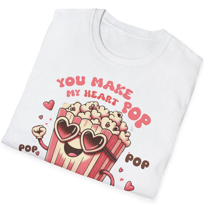 You Make My Heart Pop - Unisex Soft Cotton Retro T-Shirt - Plus Sizes Avail.