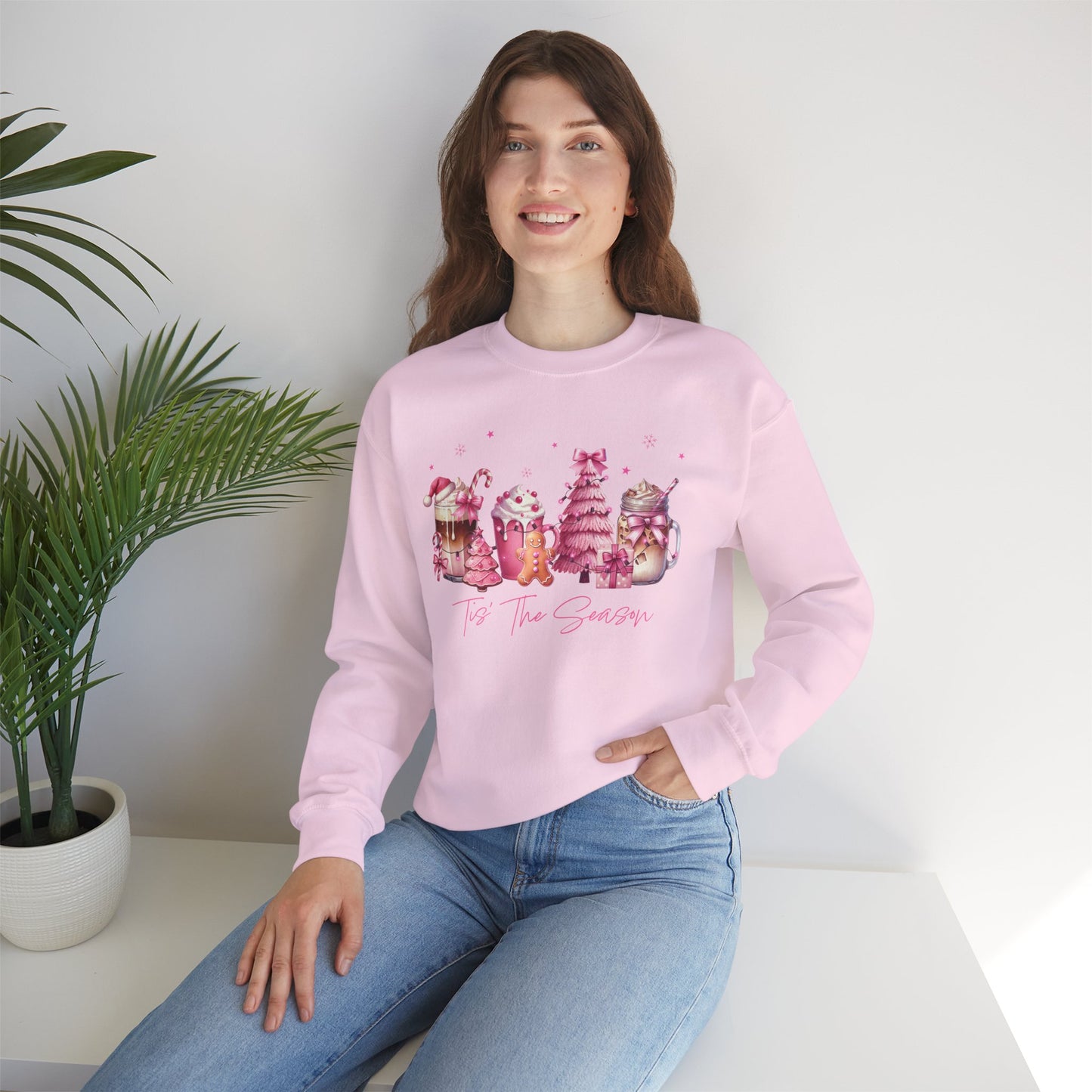 Tis The Season | Unisex Popular Heavy Blend™ Sweatshirt - Pink Christmas