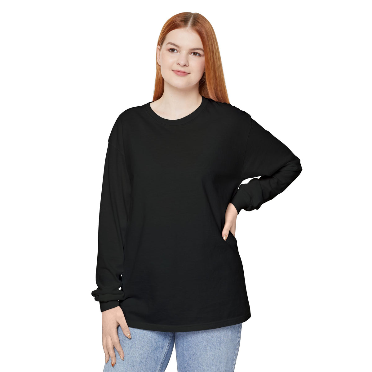 ADHD SQUAD | Unisex Garment-Dyed Long Sleeve Tee - Chaotic Thoughts That Are Constantly Fading Away
