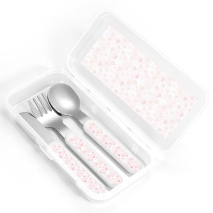 Hearts Edition - Children's Stainless Steel Cutlery Set – Safe, Durable, and Adorable