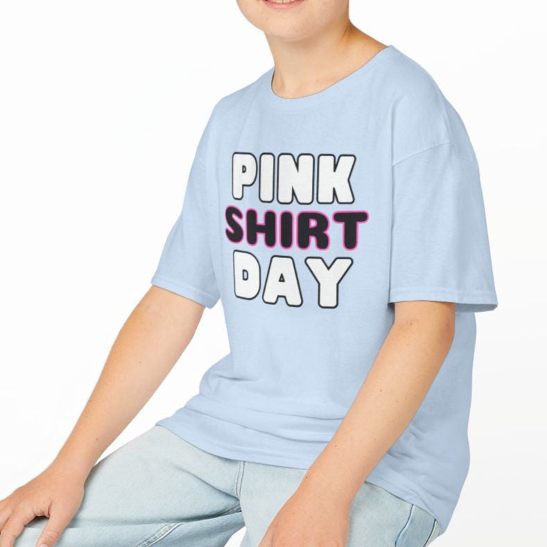 Pink Shirt Day - Kids Heavy Cotton T-Shirt – Durable, Comfortable, and Stylish