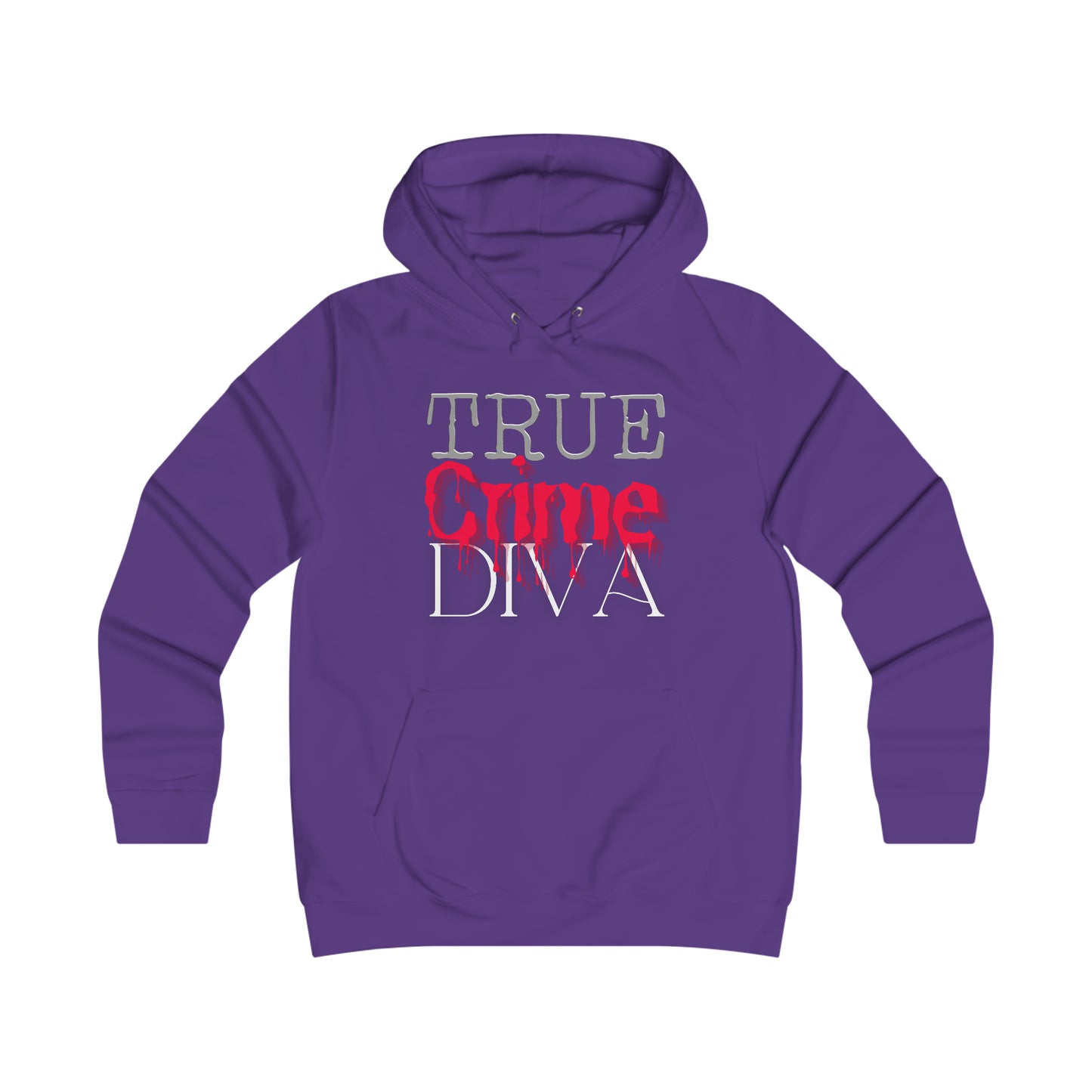 True Crime Diva Girlie College Hoodie Fashion Statement with an Edge Gift for Fan of True Crime