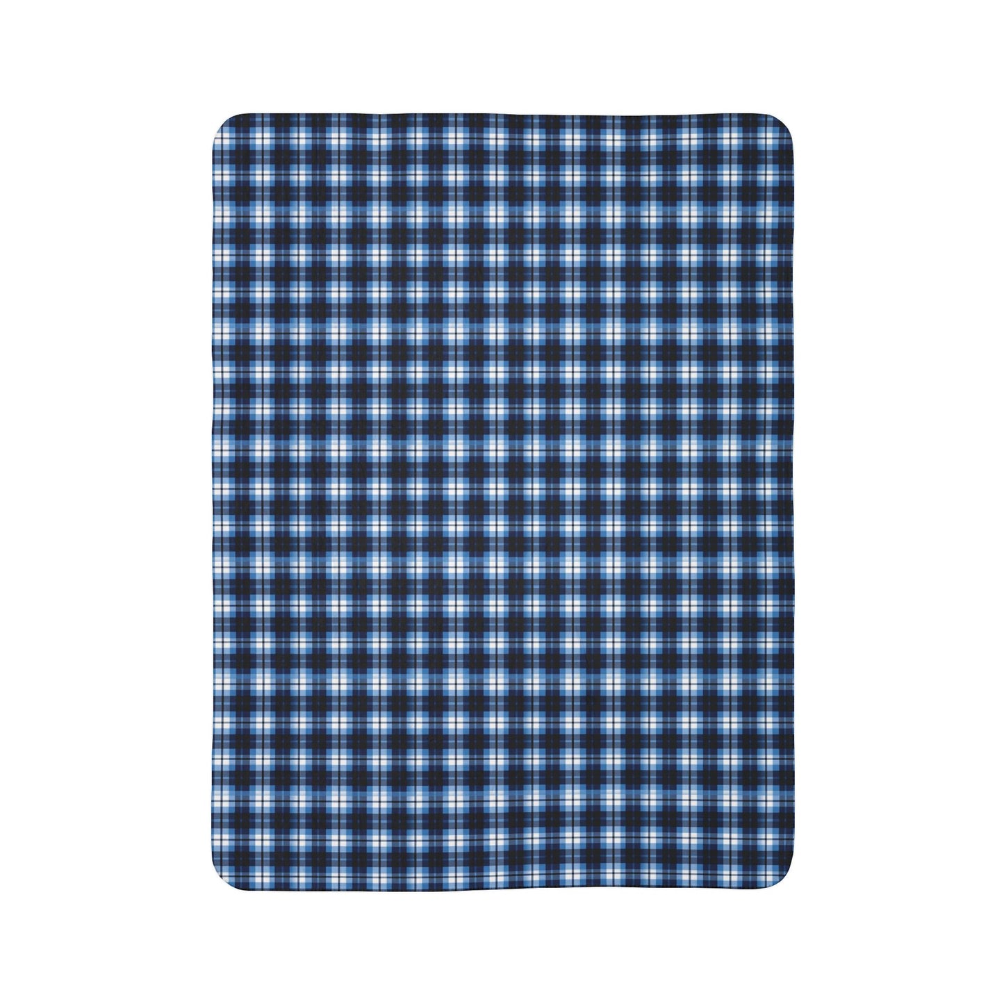 Blue Canadian Tartan - Fleece Sherpa Blanket in 2 Sizes