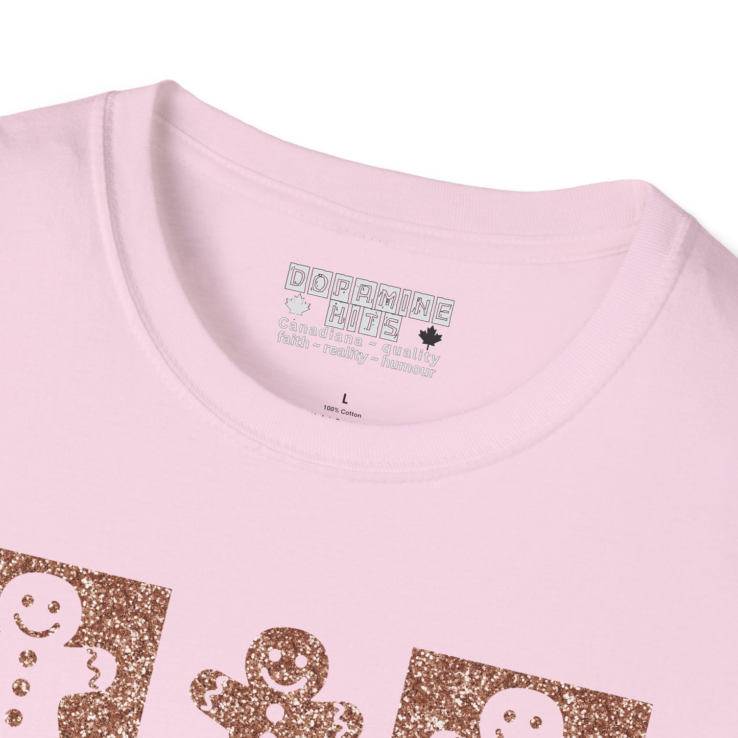 Glittery Gingerbread Men | Popular Softstyle Unisex Christmas T-Shirt