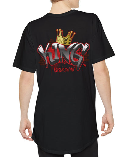 King of kings and Lord of lords Print on Back Unisex Long Body Urban Tee. Revelation 19:16