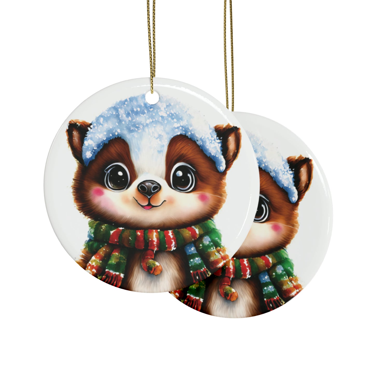 Cute Woodland Creature | Ceramic Christmas Ornaments (1pcs, 5pcs, 10pcs, 20pcs) - 1