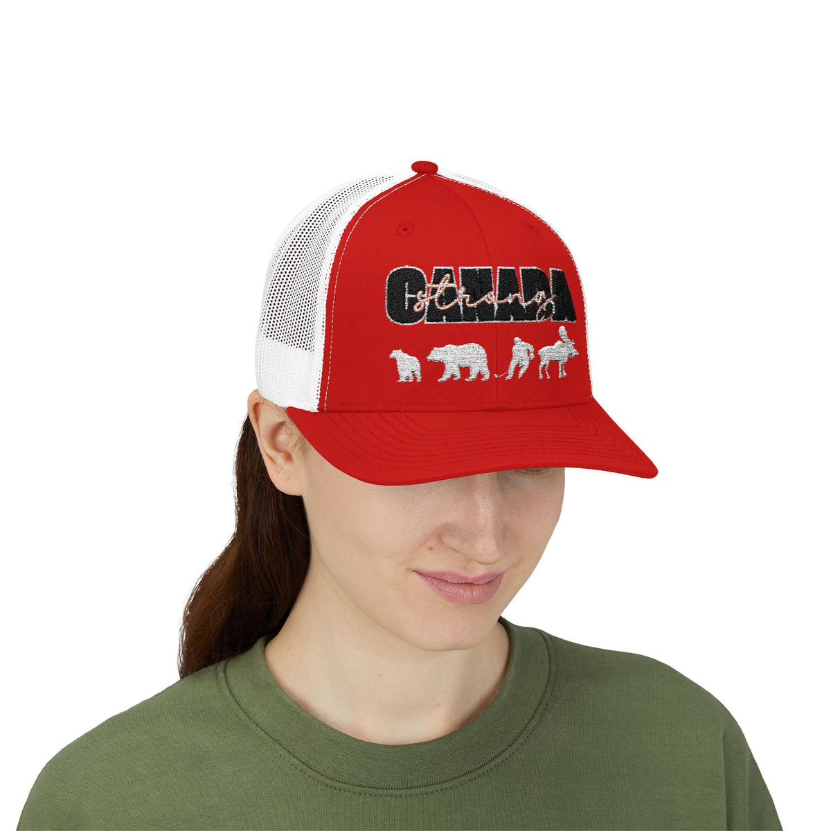 Canada Strong | Snapback Trucker Cap - White
