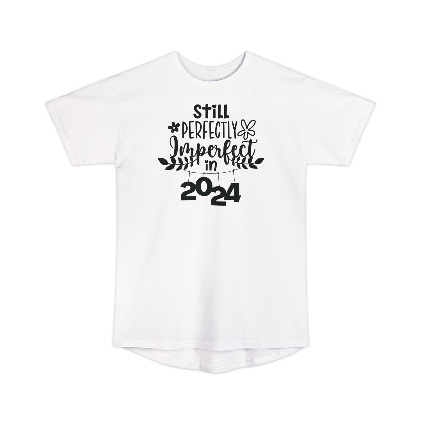 Still Perfectly Imperfect in 2024 -  Unisex Long Body Urban Street Tee - New Year T-shirt