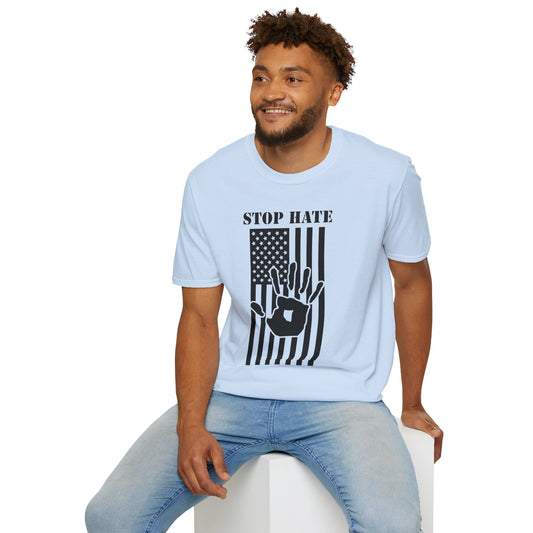 STOP HATE Unisex Soft-Style Cotton T-Shirt – Lightweight, Comfortable, Everyday Ready