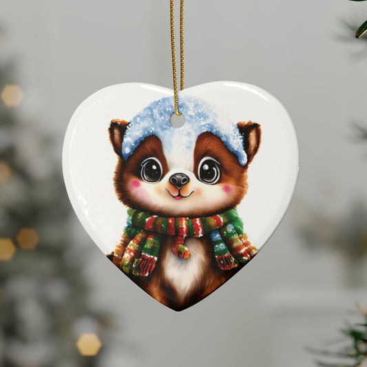 Cute Woodland Creature | Ceramic Christmas Ornaments (1pcs, 5pcs, 10pcs, 20pcs) - 1