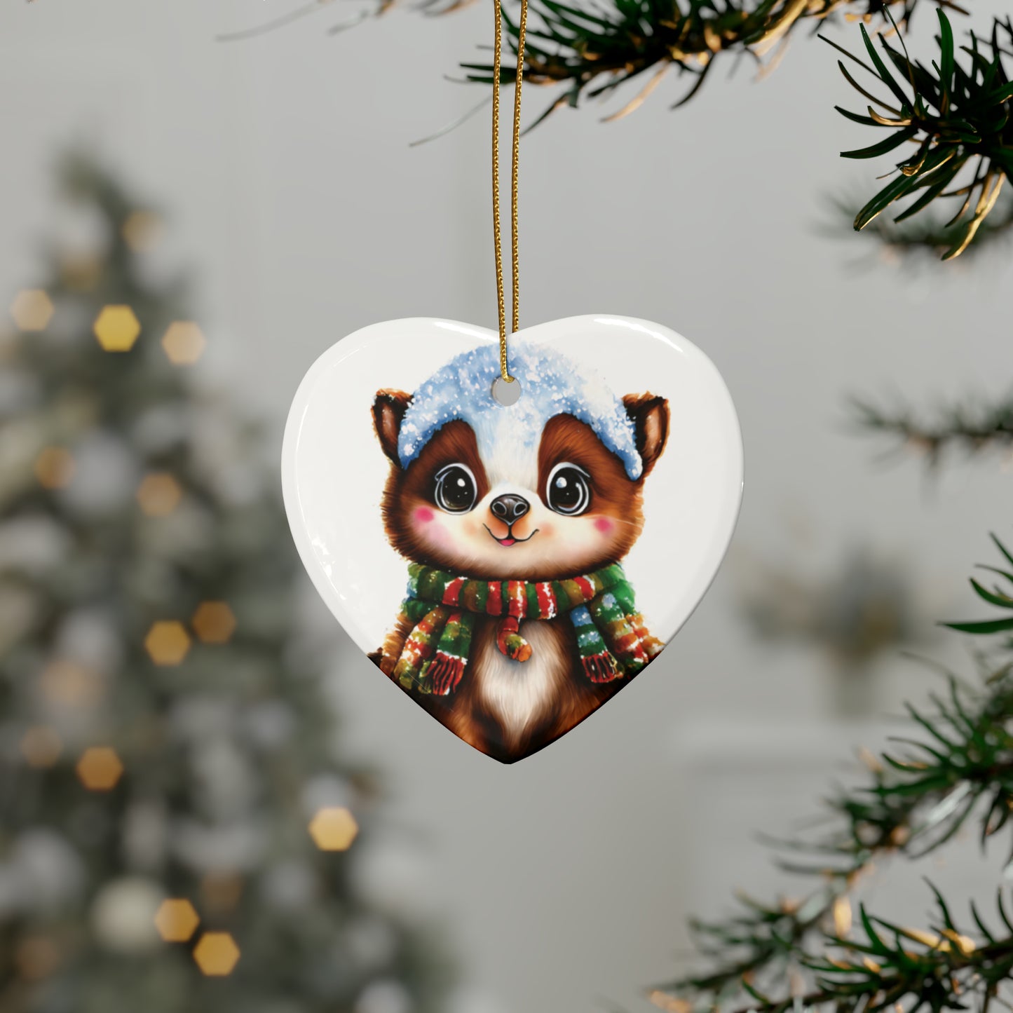 Cute Woodland Creature | Ceramic Christmas Ornaments (1pcs, 5pcs, 10pcs, 20pcs) - 1