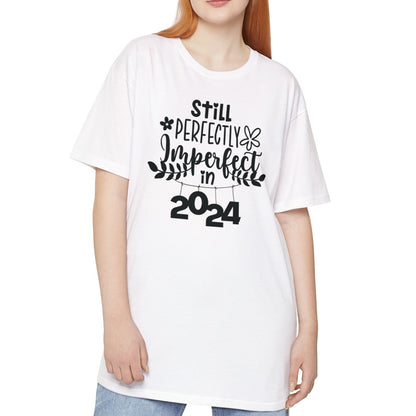 Still Perfectly Imperfect in 2024 -  Unisex Long Body Urban Street Tee - New Year T-shirt