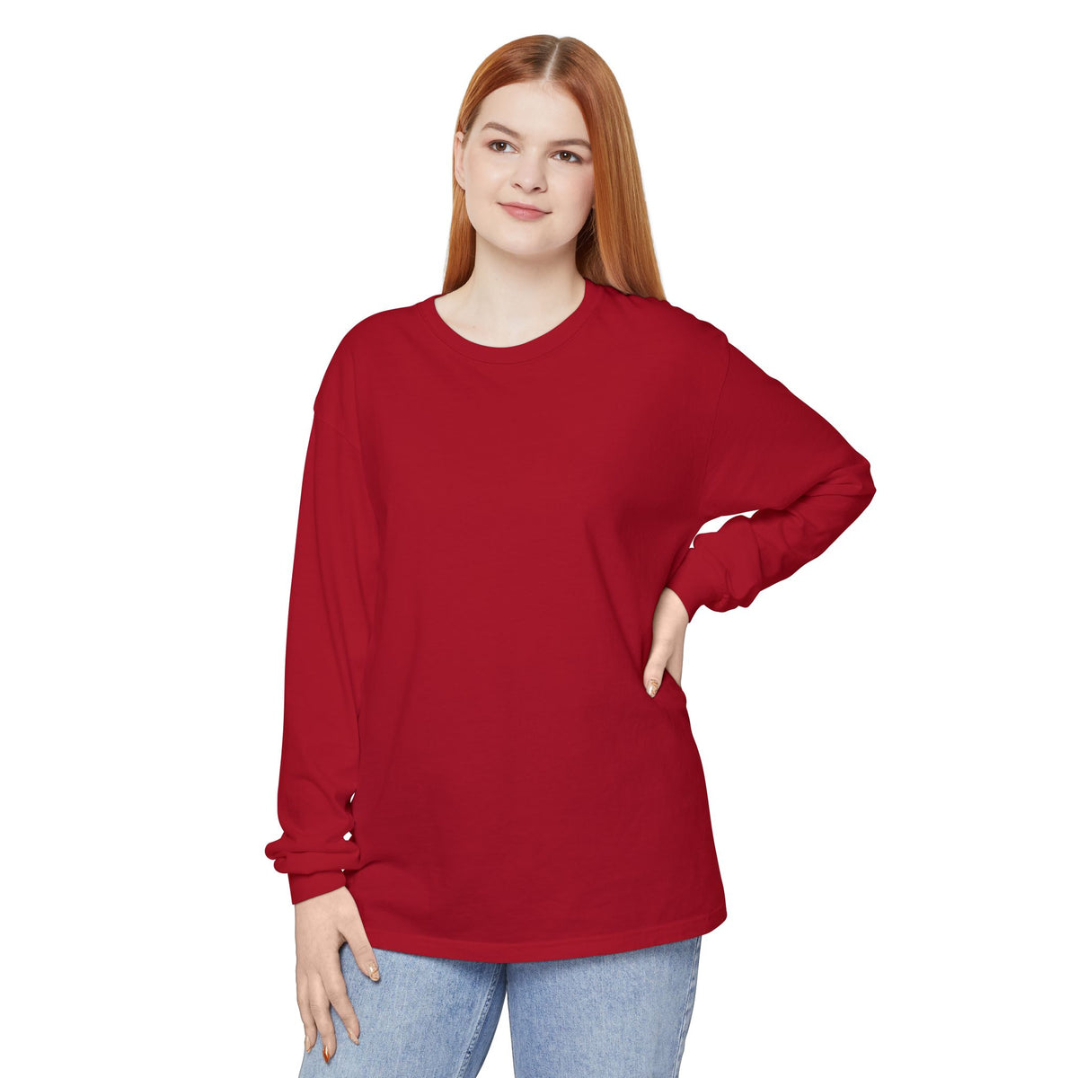 ADHD SQUAD | Unisex Garment-Dyed Long Sleeve Tee - Chaotic Thoughts That Are Constantly Fading Away