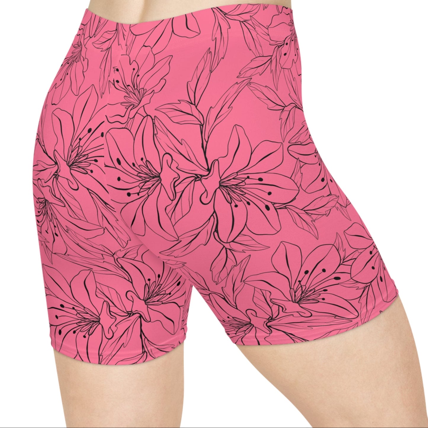 Spring Orchids Collection | Women’s Bike Shorts – Suede-Soft Style for All-Day Comfort