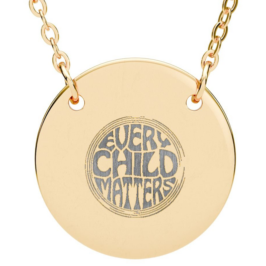 Every Child Matters | Engraved Circle Necklace – Stainless Steel Keepsake