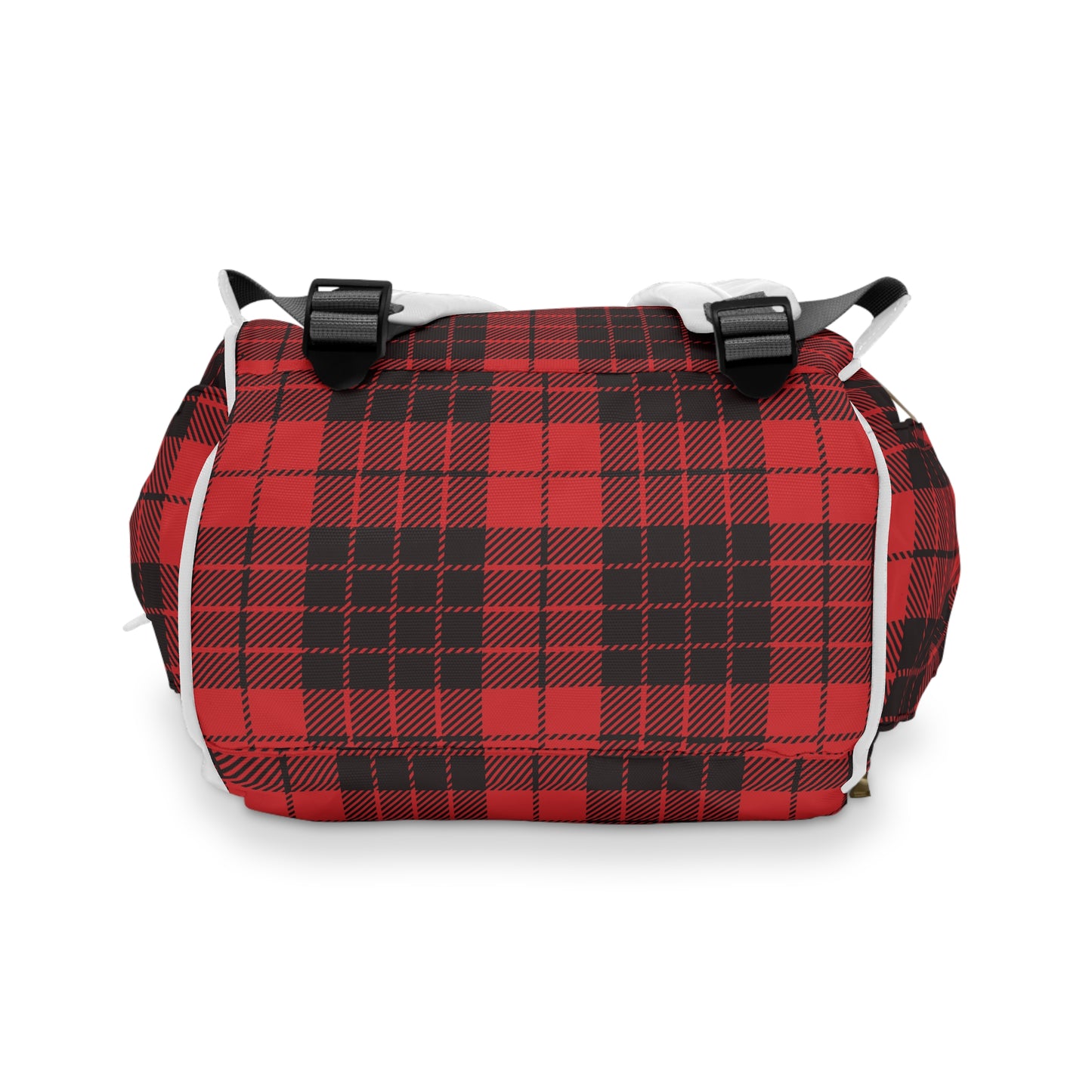 Canadian Red Plaid - Multifunctional Diaper Backpack - Canada Maple Leaf