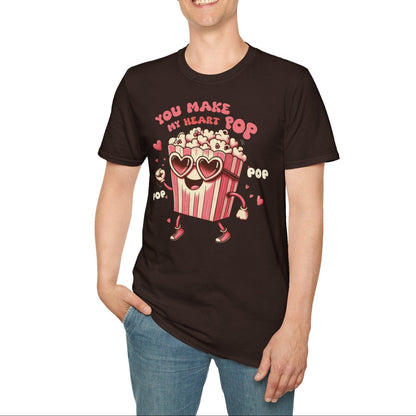 You Make My Heart Pop - Unisex Soft Cotton Retro T-Shirt - Plus Sizes Avail.