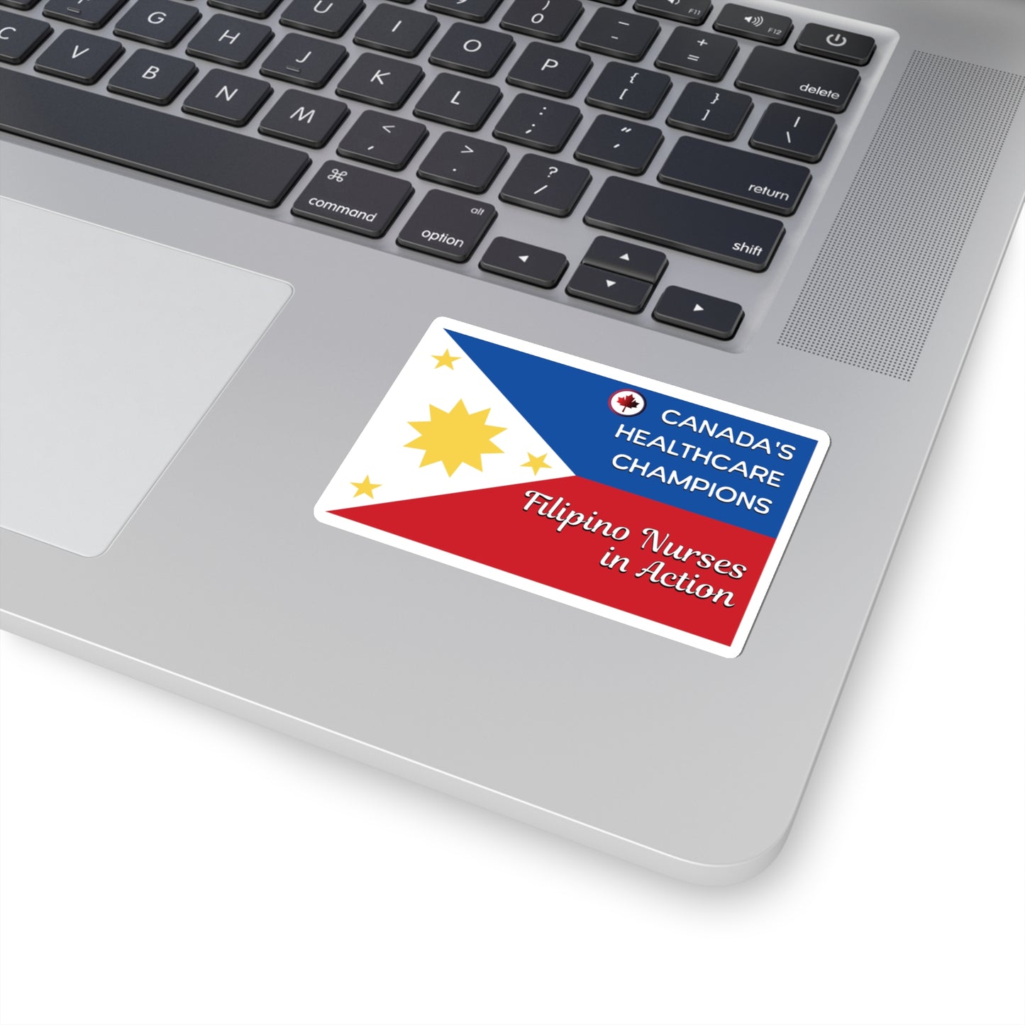 Filipino Nurses in Canada: Patriotic Tribute Sticker with Maple Leaf Accent Kiss-Cut Stickers