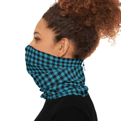 Arctic Vortex-Ready Neck Gaiter – Adjustable Fleece-Blend Winter Warmth in Buffalo Plaid