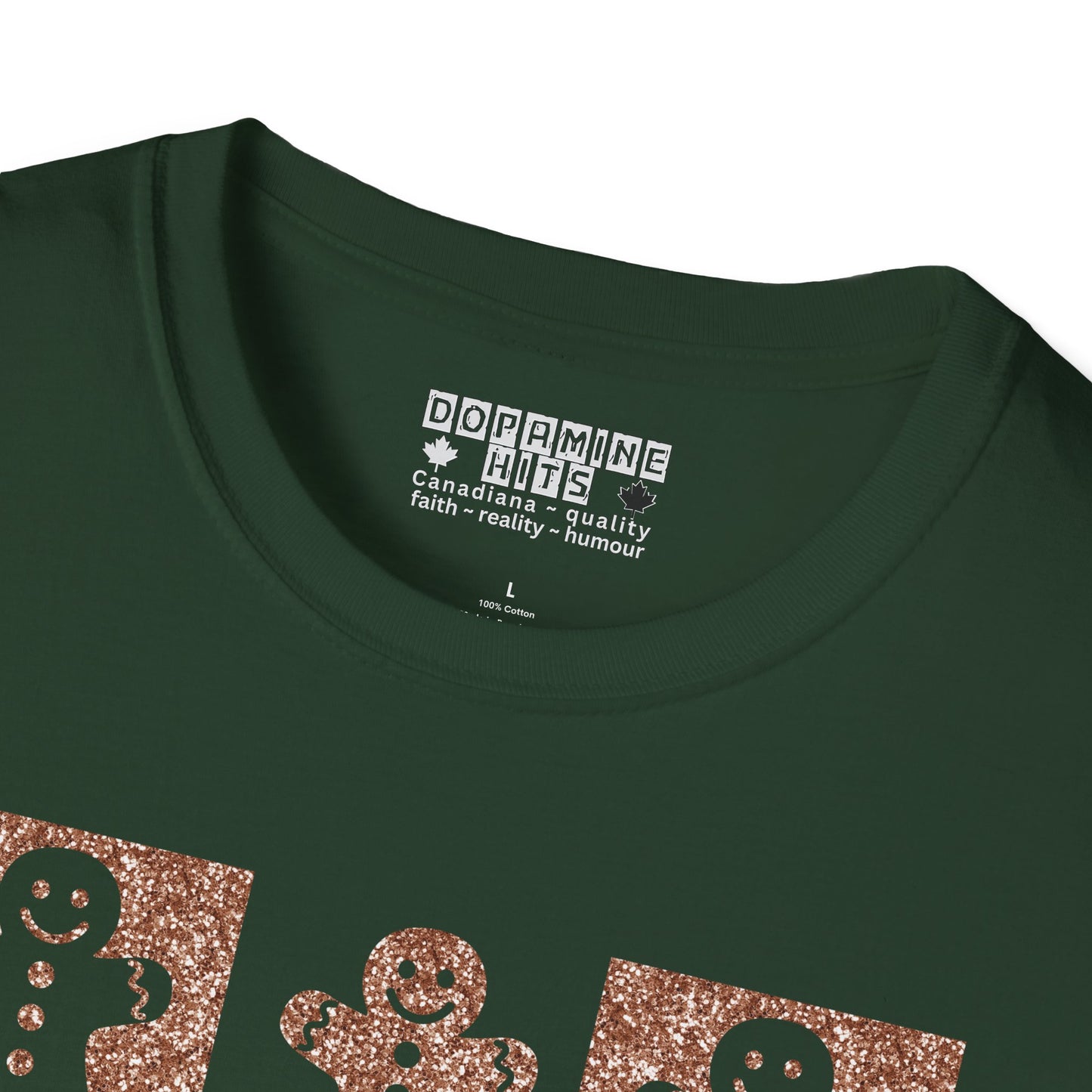 Glittery Gingerbread Men | Popular Softstyle Unisex Christmas T-Shirt