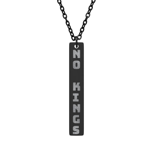 BLACK Personalized & Engraved Vertical Bar Necklace