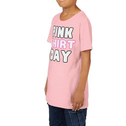 Pink Shirt Day - Youth Lightweight Short Sleeve Tee – Soft, Stylish, and Durable