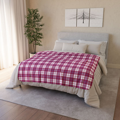 Pink Alberta Dress Tartan - Fleece Sherpa Blanket in 2 Sizes