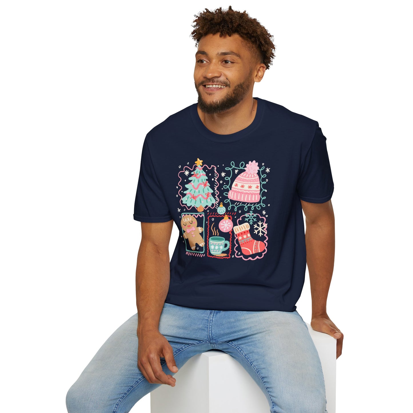 Christmas Retro Coquette | Unisex Soft-Style Cotton T-Shirt – Lightweight, Comfortable, Everyday Ready
