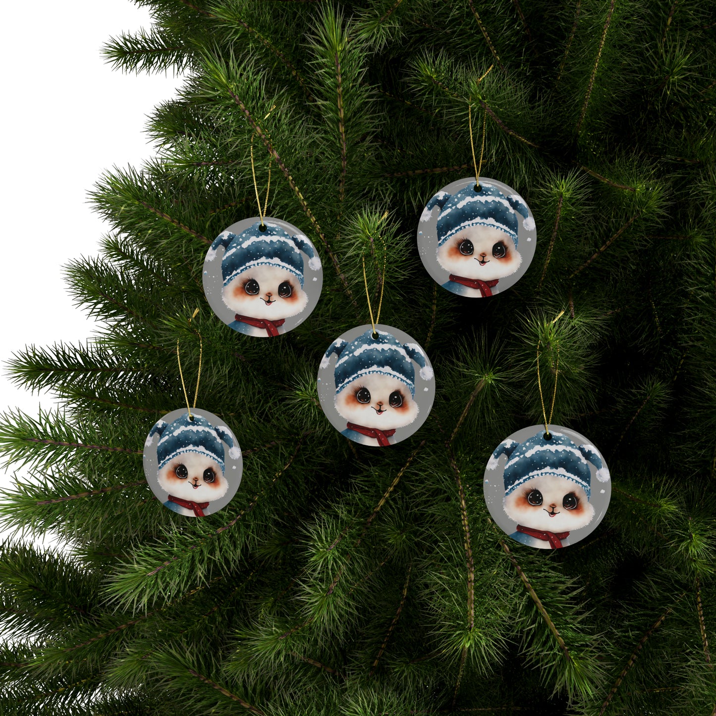 Woodland Creature | Ceramic Christmas Ornaments (1pcs, 5pcs, 10pcs, 20pcs) - 3