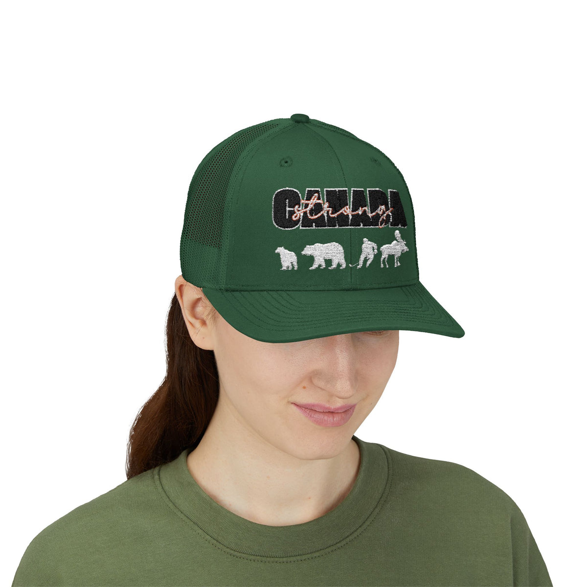 Canada Strong | Snapback Trucker Cap - White