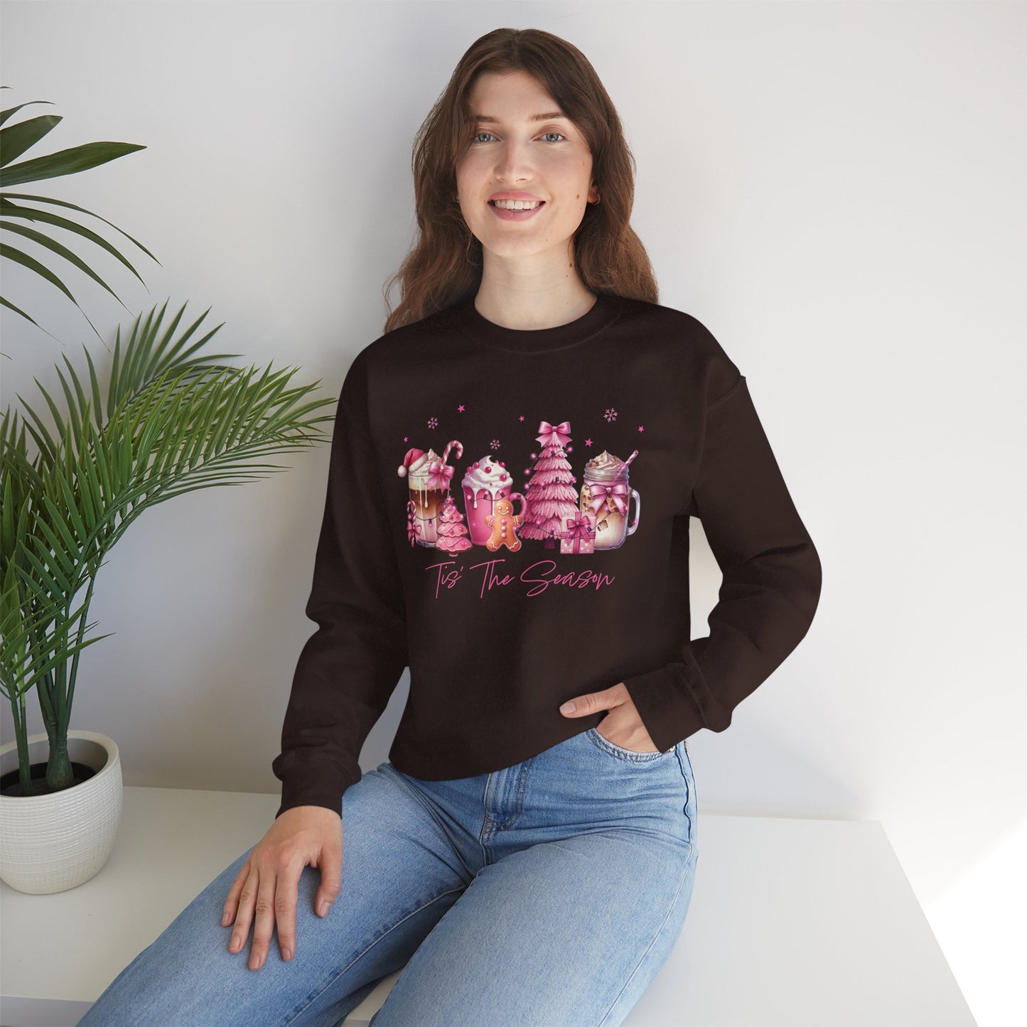 Tis The Season | Unisex Popular Heavy Blend™ Sweatshirt - Pink Christmas