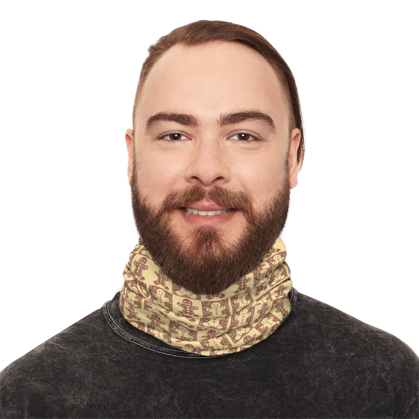 Gingerbread Glitter Neck Gaiter – Sweet Holiday Style