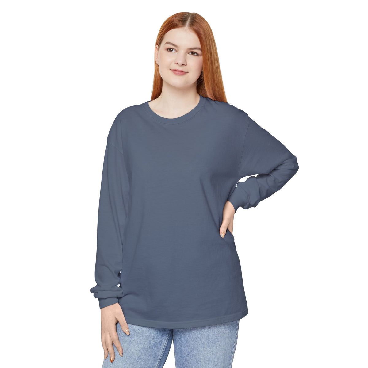 ADHD SQUAD | Unisex Garment-Dyed Long Sleeve Tee - Chaotic Thoughts That Are Constantly Fading Away