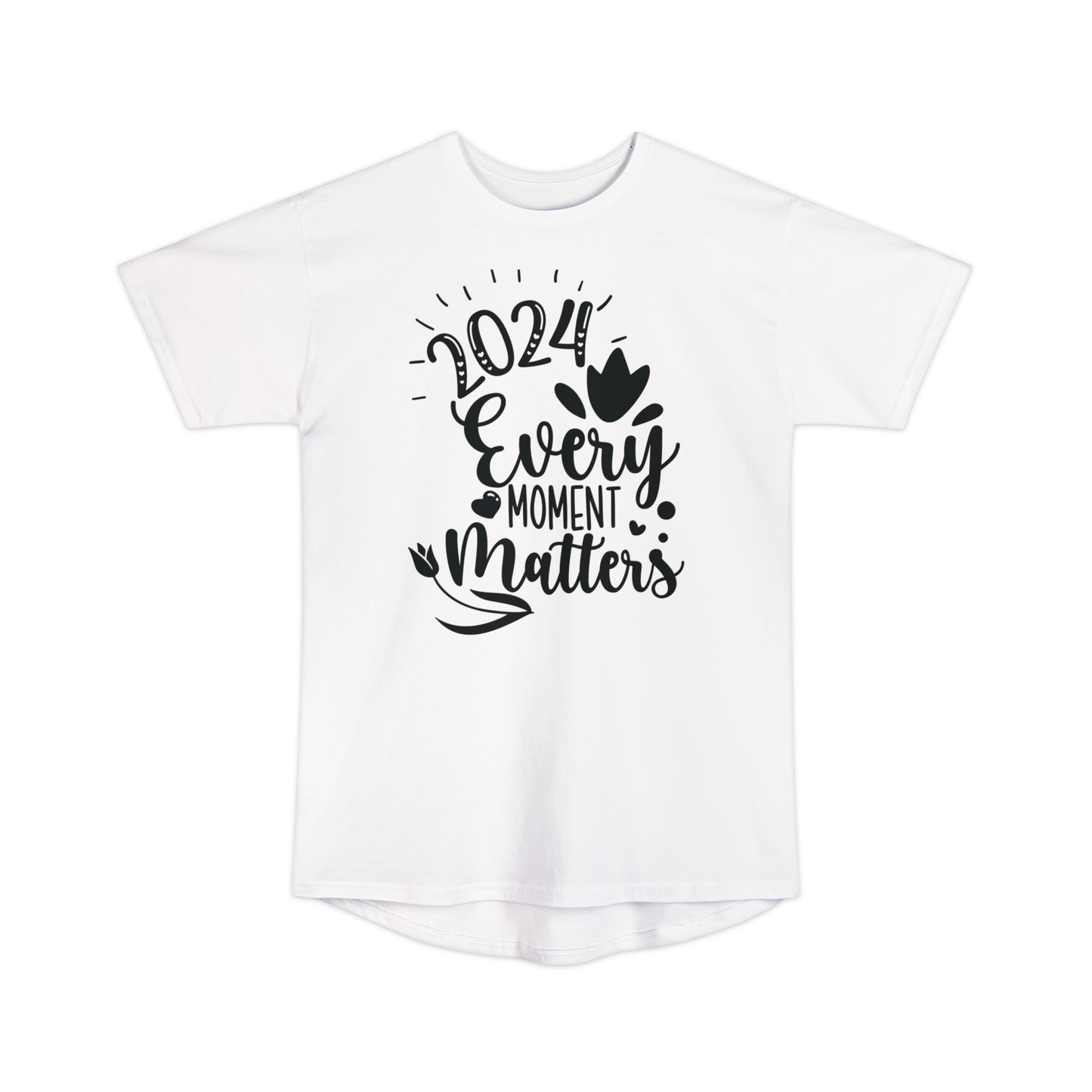 In 2024, Every Moment Matters -  Unisex Long Body Urban Street Tee - New Years T-shirt