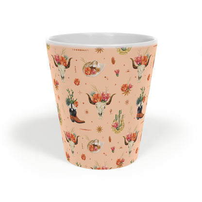 Peach Cowgirl - Ceramic Latte Mug, 12oz