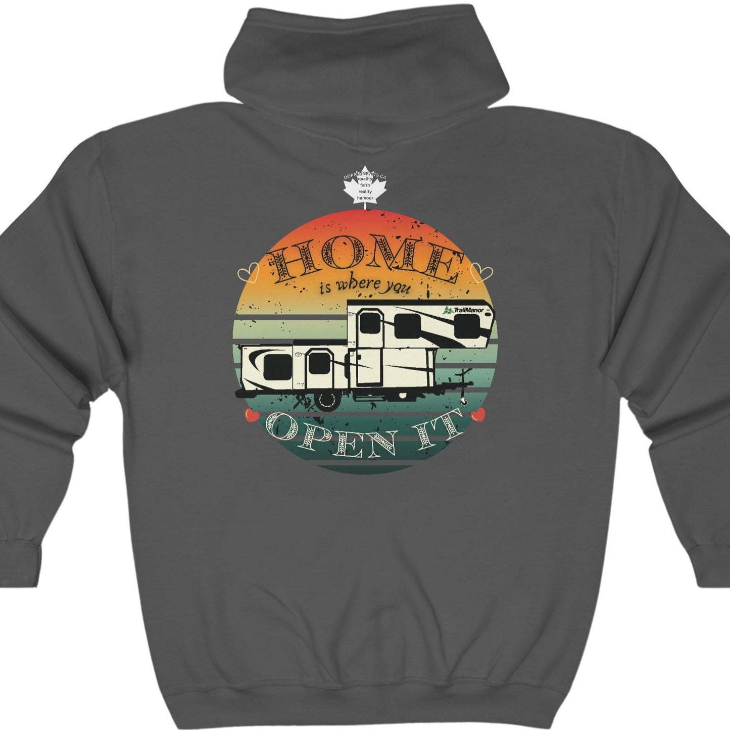 Home Is Where You Open It - TrailManor CO-PILOT - Unisex Heavy Blend™ Full Zip Hooded Sweatshirt - Zip-Up Hoodie