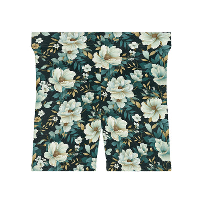 Teal Flower Garden Women's Sleep Shorts