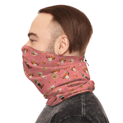 Western Bloom Neck Gaiter – Rustic Charm with Floral Flair