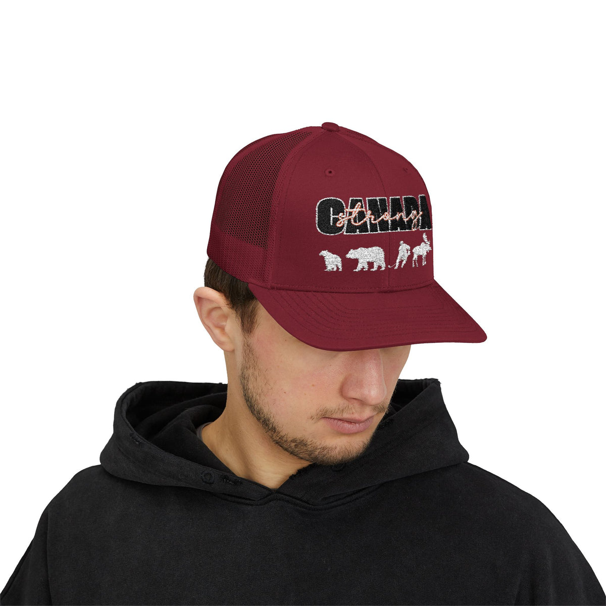 Canada Strong | Snapback Trucker Cap - White