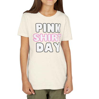 Pink Shirt Day - Youth Lightweight Short Sleeve Tee – Soft, Stylish, and Durable