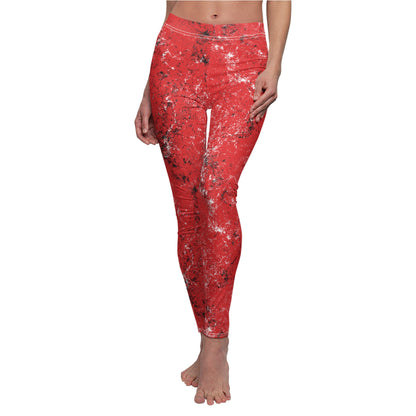 Grunge Collection - CANDY APPLE RED - Women's Cut & Sew Casual Leggings