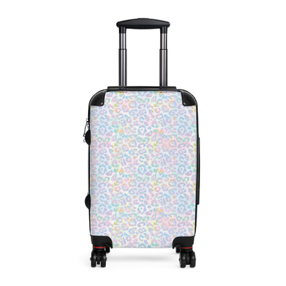 Pink Tie-Dye Leopard Print Suitcases Available in 3 Sizes (Small, Medium, & Large)