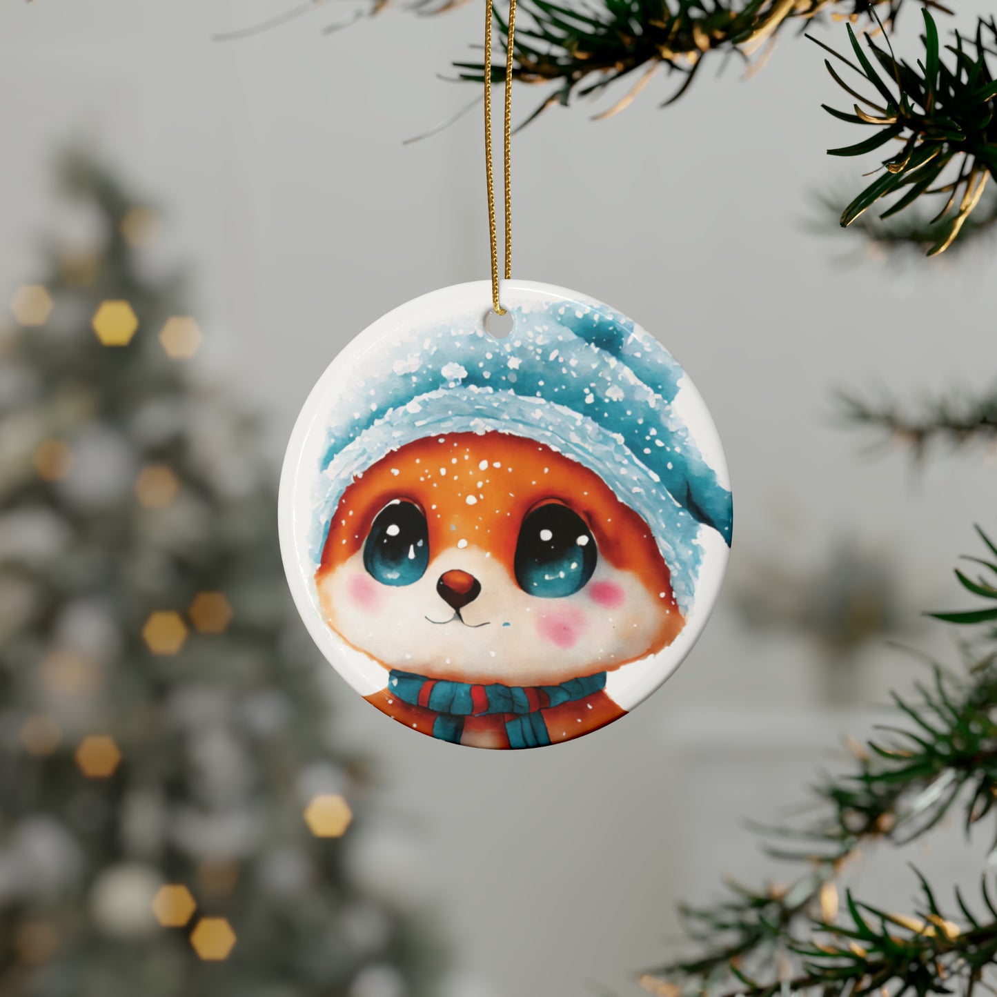 Woodland Creature | Ceramic Christmas Ornaments (1pcs, 5pcs, 10pcs, 20pcs) - 4