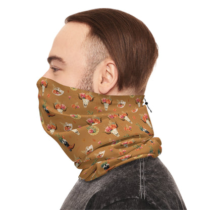 Western Bloom Neck Gaiter – Rustic Charm with Floral Flair