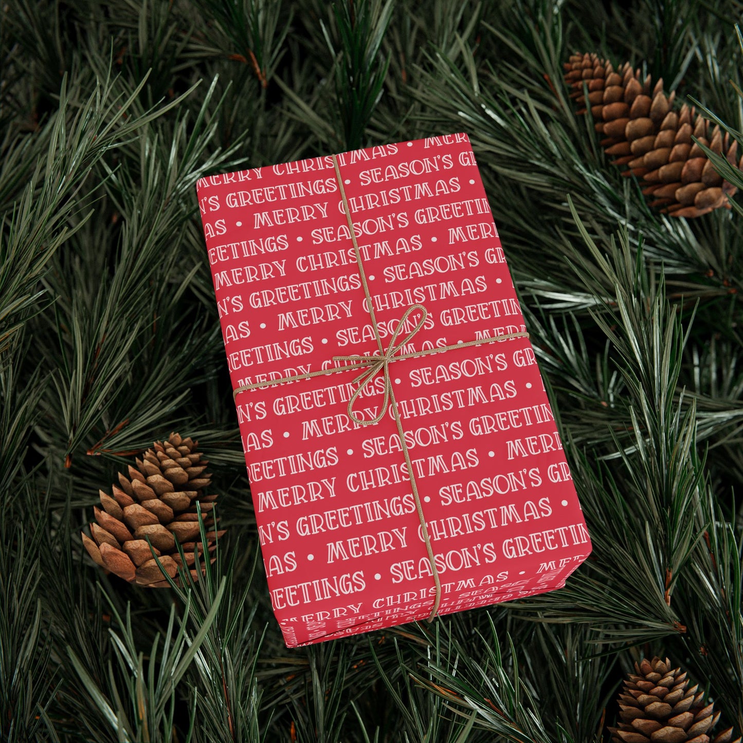 Merry Christmas Season's Greetings - Custom Wrapping Paper