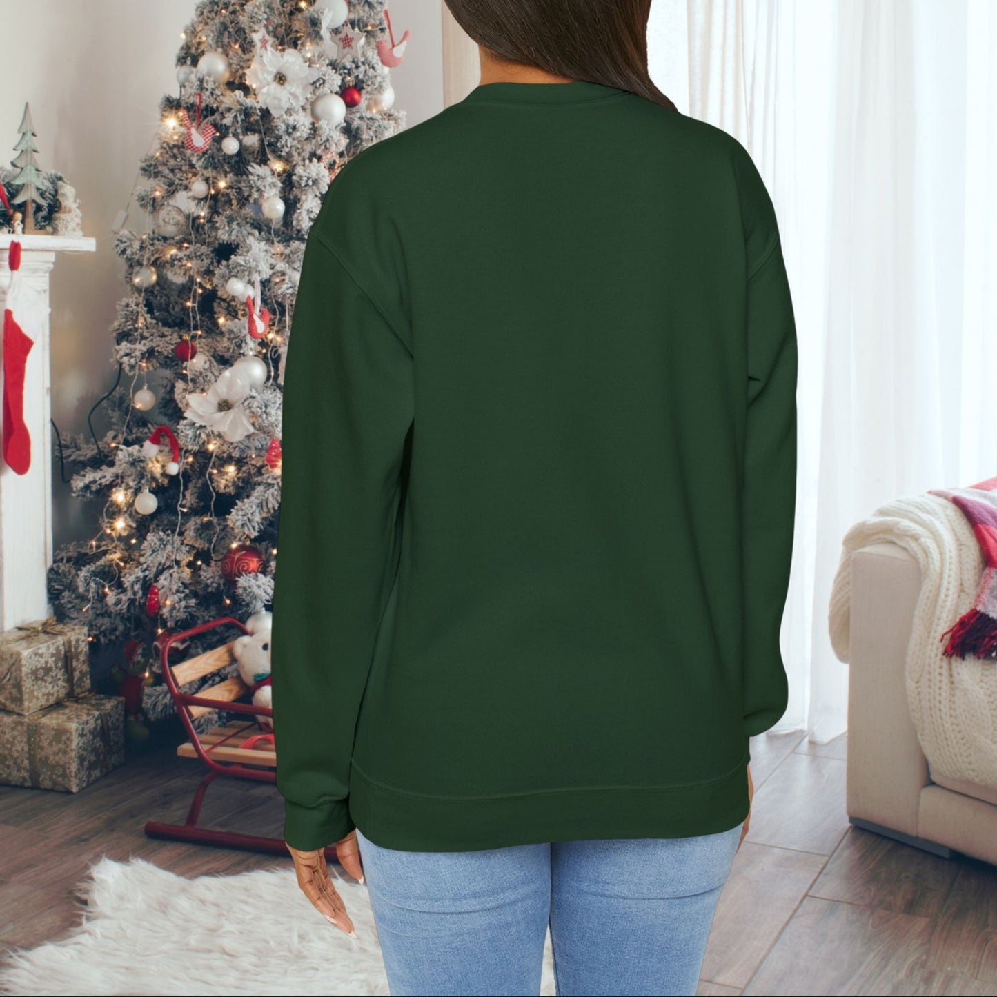 Dear Santa It Was My Husband's Fault - Seasonal Christmas Sweatshirt: Heavy Cotton Poly Blend