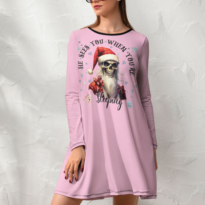 Women's Long Sleeve Nightshirt - Many Designs to Choose From